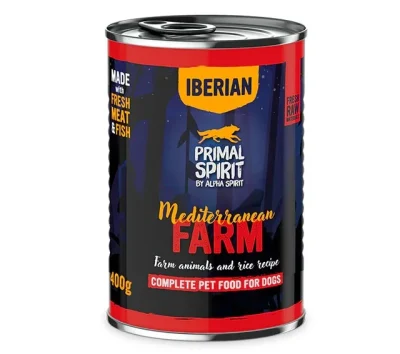 Primal Spirit Mediterranean Farm - Консерва за кучета с пилешко и свински месо, 400 гр