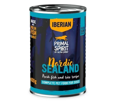 Primal Spirit Nordic Sealand - Консерва за куче с прясна риба и свинско месо, 400 гр