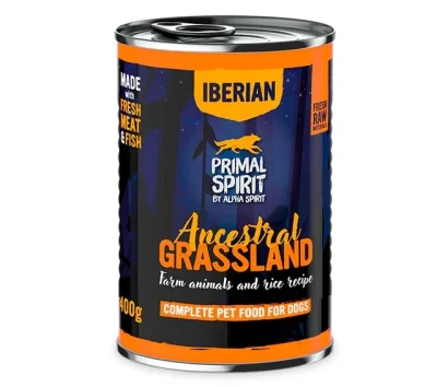 Primal Spirit Ancestral Grassland - Консерва за кучета със свинско месо, 400 гр