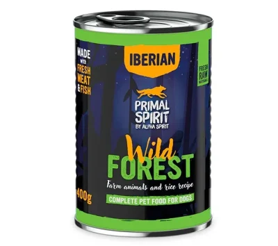 Primal Spirit Wild Forest - Консерва за кучета със свинско и пуешко месо, 400 гр